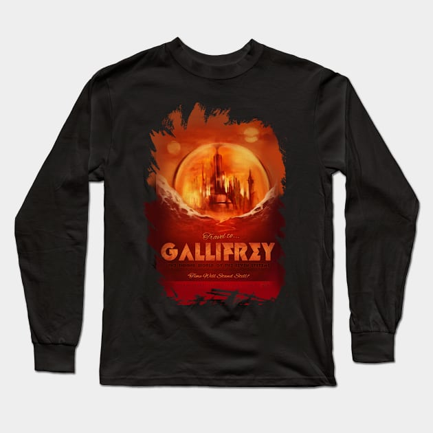 Travel to Gallifrey Long Sleeve T-Shirt by Omega_Man_5000